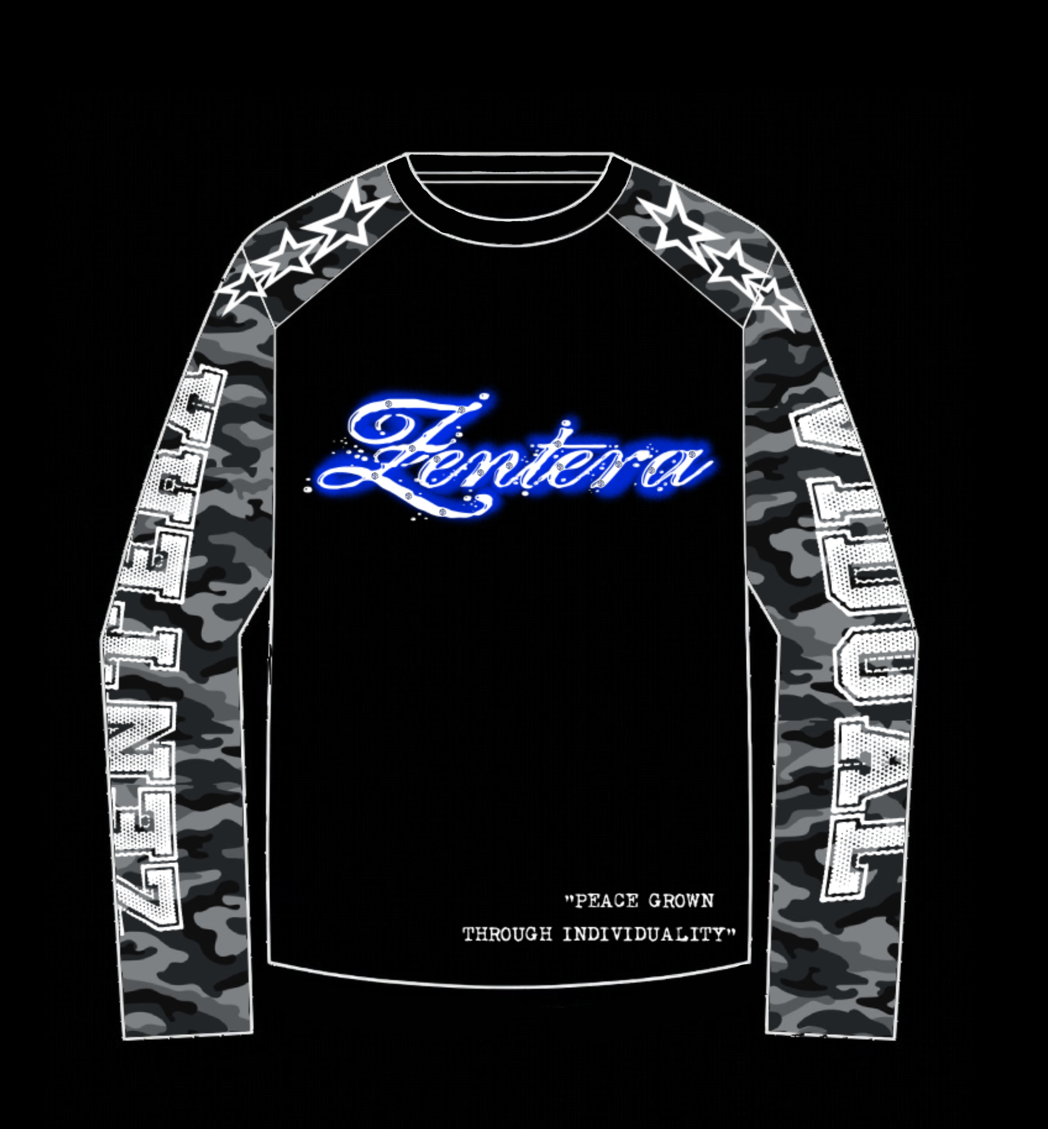 "INDIVIDUAL" BLACK CAMO LONGSLEEVE